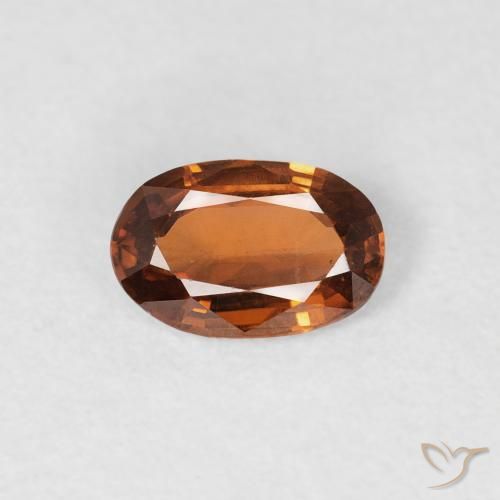 0.66ct Natural Laranja Médio Zircão, oval, VVS-VS