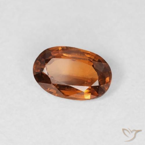 Zircão Laranja Médio Natural 0.66ct, oval, VVS-VS