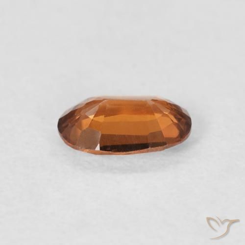 Zircão Laranja Médio Natural 0.66ct, oval, VVS-VS
