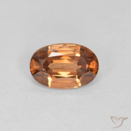 0.69ct Natural Laranja Profundo Zircão, oval, VVS-VS