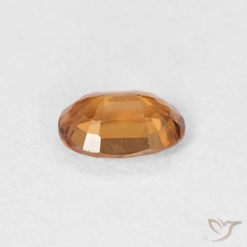 Zircão Laranja Médio Natural 0.66ct, oval, VVS-VS