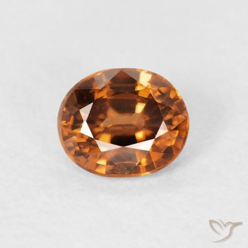 1.12ct Natural Laranja Médio Zircão, oval, VVS-VS