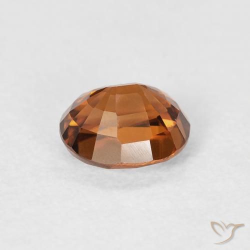 Zircão Laranja Médio Natural 1.12ct, oval, VVS-VS