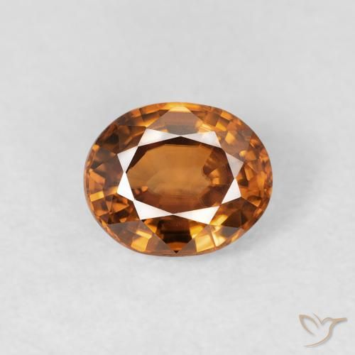 0.94ct Natural Laranja Profundo Zircão, oval, VVS