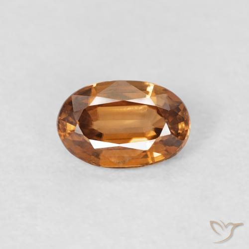 0.73ct Natural Laranja Médio Zircão, oval, VVS