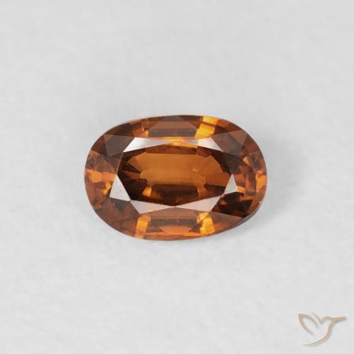 0.64ct Natural Laranja Profundo Zircão, oval, VVS