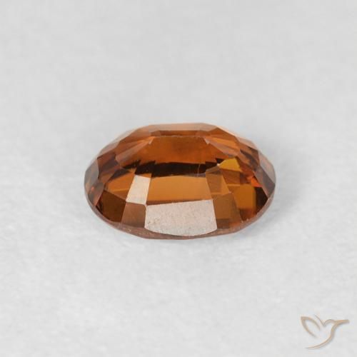 Zircão Medium Dark-Orange Natural 0.98ct, oval, VVS-VS