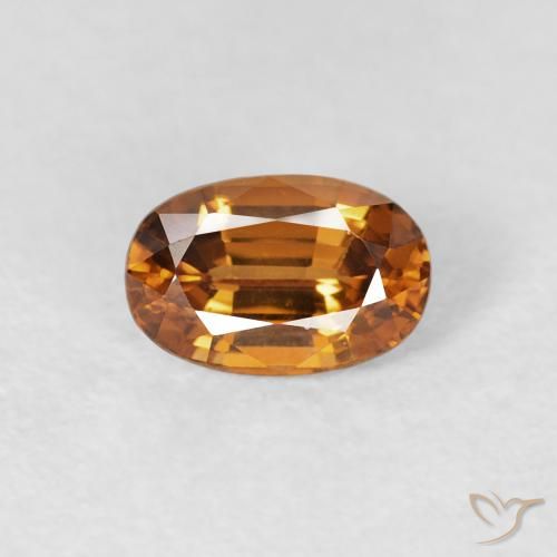 0.84ct Natural terra laranja Zircão, oval, VVS