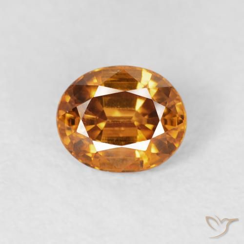 1.07ct Natural Laranja Profundo Zircão, oval, VS