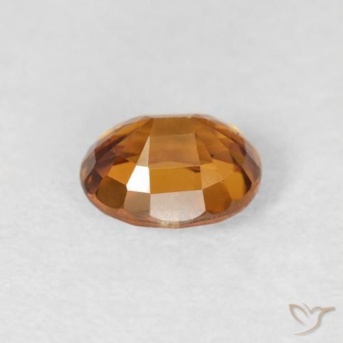Zircão Laranja Profundo Natural 1.07ct, oval, VS