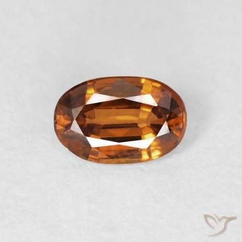 0.70ct Natural Laranja Profundo Zircão, oval, VS