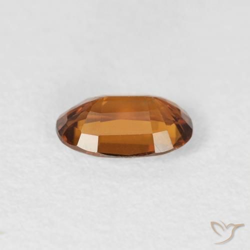 Zircão Laranja Profundo Natural 0.70ct, oval, VS