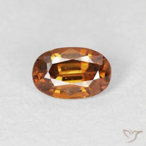 0.80ct Natural Laranja Médio Zircão, oval, VS
