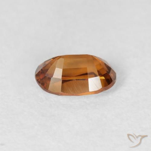Zircão Laranja Médio Natural 0.80ct, oval, VS