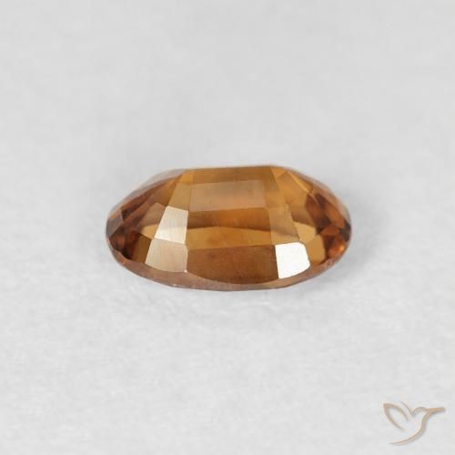 Zircão laranja marrom Natural 0.77ct, oval, VS