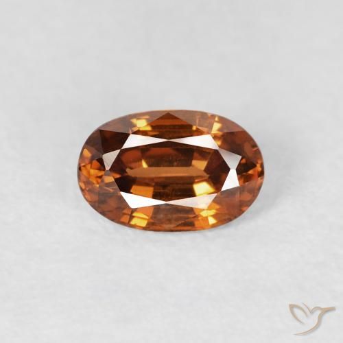 0.72ct Natural Laranja Profundo Zircão, oval, VS