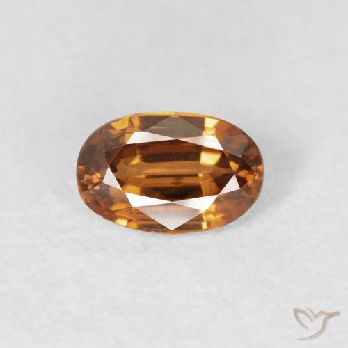 0.74ct Natural Laranja Médio Zircão, oval, VS