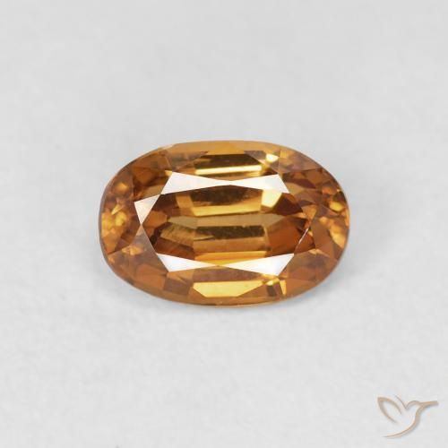 0.89ct Natural Laranja Médio Zircão, oval, VVS-VS