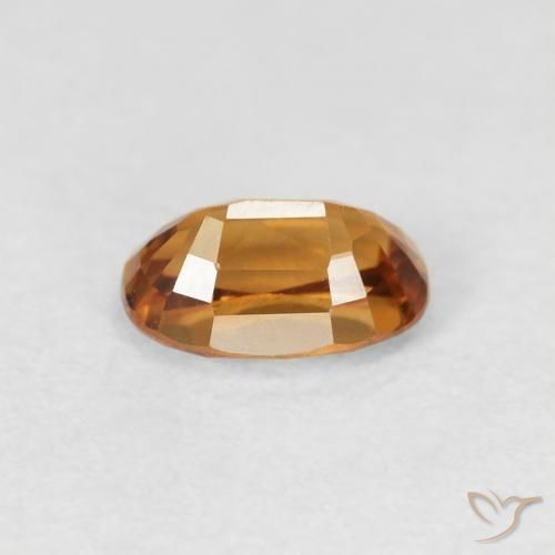 Zircão Laranja Médio Natural 0.89ct, oval, VVS-VS