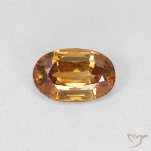 0.73ct Natural Laranja Médio Zircão, oval, VVS-VS