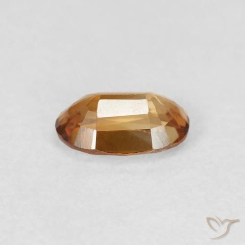 Zircão Laranja Médio Natural 0.73ct, oval, VVS-VS