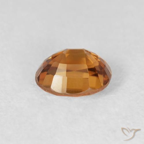 Zircão laranja marrom Natural 1.09ct, oval, VVS-VS