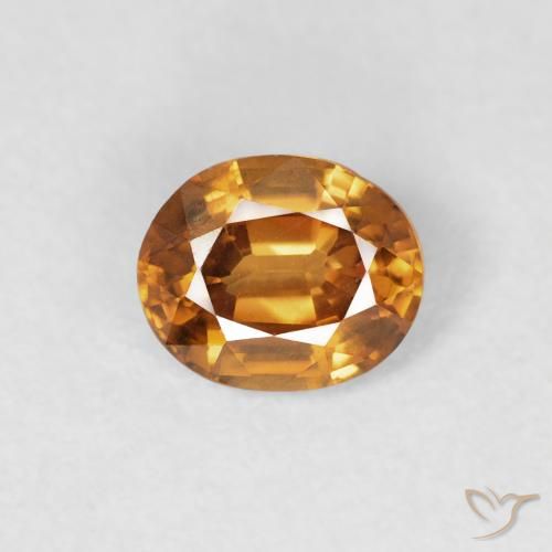 0.82ct Natural terra laranja Zircão, oval, VS