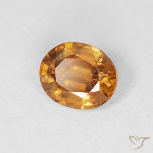 Zircão terra laranja Natural 0.82ct, oval, VS