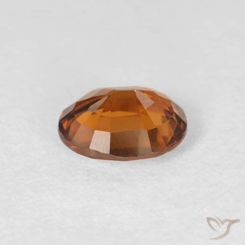 Zircão Laranja Profundo Natural 0.88ct, oval, VS