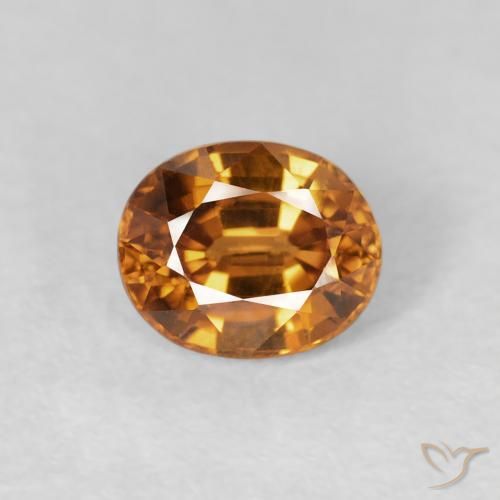 1.09ct Natural Laranja Profundo Zircão, oval, VS