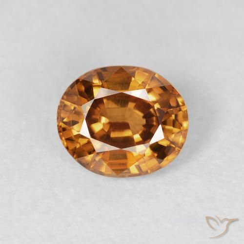 1.03ct Natural ferrugem laranja Zircão, oval, VS