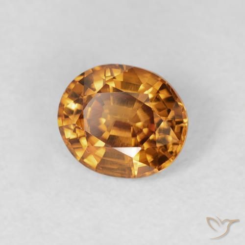 Zircão ferrugem laranja Natural 1.03ct, oval, VS