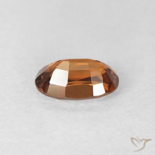 Zircão Laranja Profundo Natural 0.77ct, oval, VVS