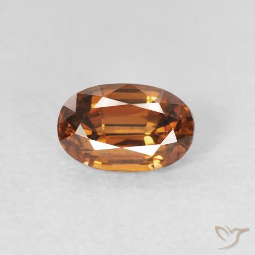 0.79ct Natural terra laranja Zircão, oval, VVS