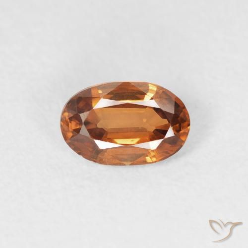 0.64ct Natural Laranja Profundo Zircão, oval, VVS