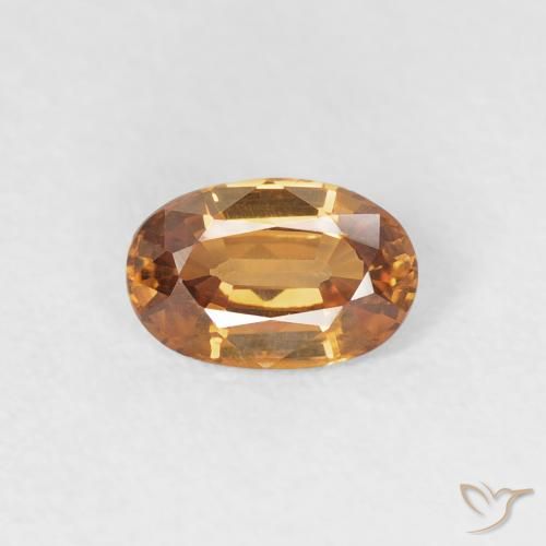 0.67ct Natural Laranja Médio Zircão, oval, VVS