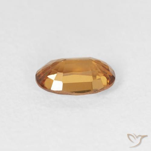 Zircão Laranja Médio Natural 0.67ct, oval, VVS