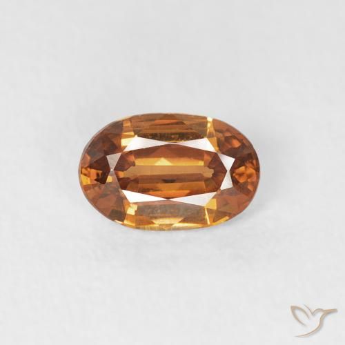 0.66ct Natural Laranja Médio Zircão, oval, VVS