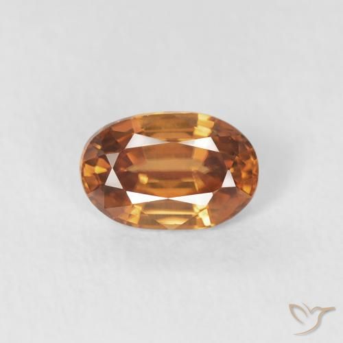 0.68ct Natural Laranja Profundo Zircão, oval, VVS