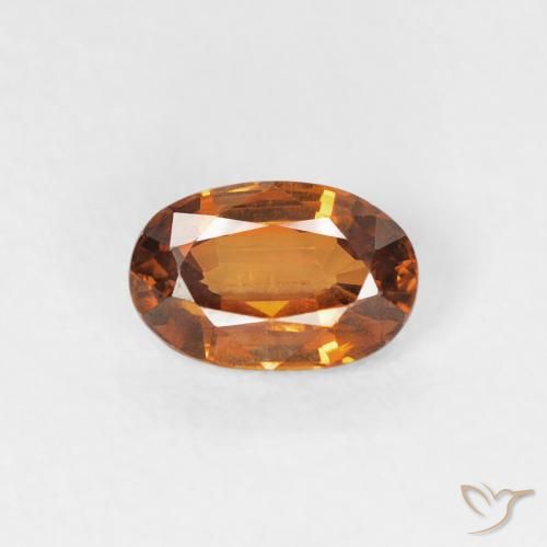 0.68ct Natural Laranja Profundo Zircão, oval, VVS