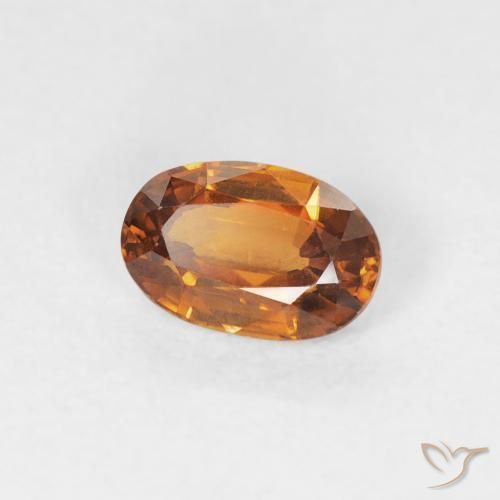 Zircão Laranja Profundo Natural 0.68ct, oval, VVS