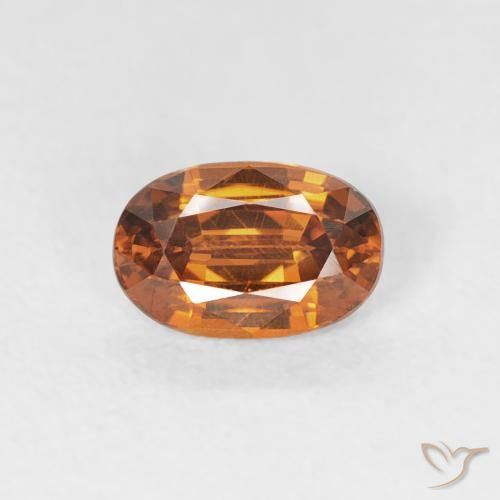0.78ct Natural Laranja Médio Zircão, oval, VVS