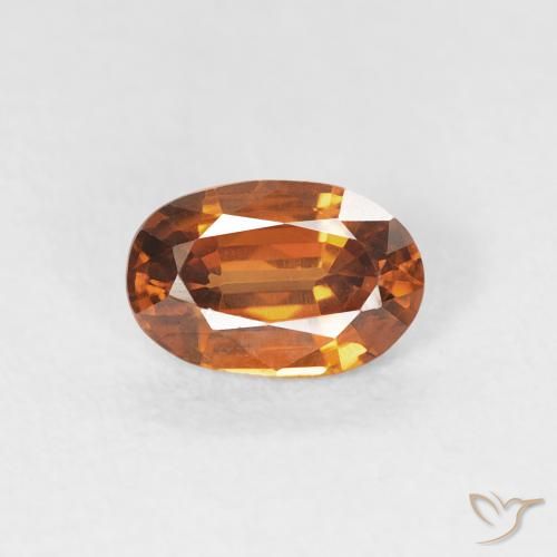 0.73ct Natural laranja marrom Zircão, oval, VVS