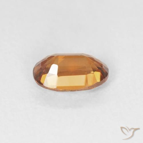 Zircão laranja marrom Natural 0.73ct, oval, VVS