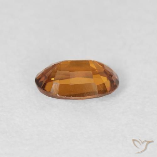 Zircão laranja marrom Natural 0.69ct, oval, VVS-VS