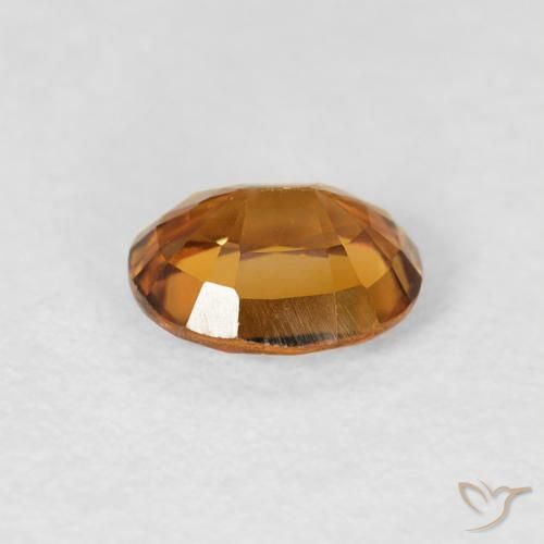 Zircão Laranja Médio Natural 1.00ct, oval, VVS-VS