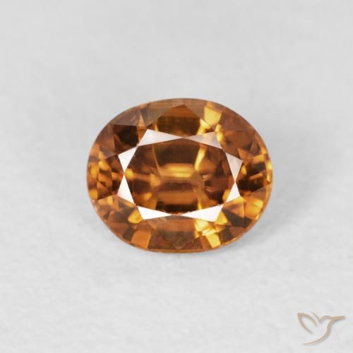 1.02ct Natural Laranja Médio Zircão, oval, VS