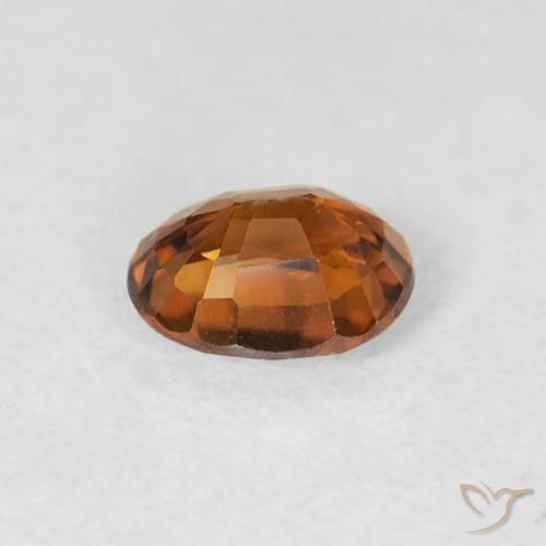 Zircão Laranja Médio Natural 0.88ct, oval, VS