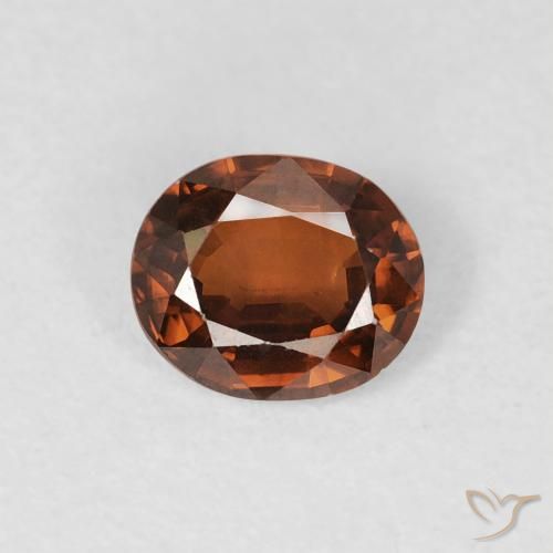 0.83ct Natural Laranja Médio Zircão, oval, VS