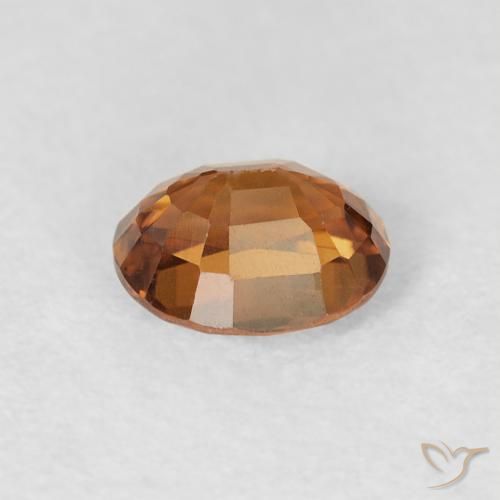 Zircão laranja marrom Natural 1.13ct, oval, VS